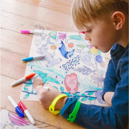 Set De Table À Colorier Barrière De Corail