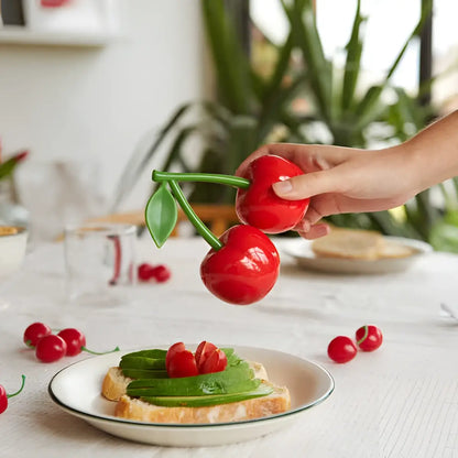 Set de sel et poivre cerises rouges en plastique cherry rouge