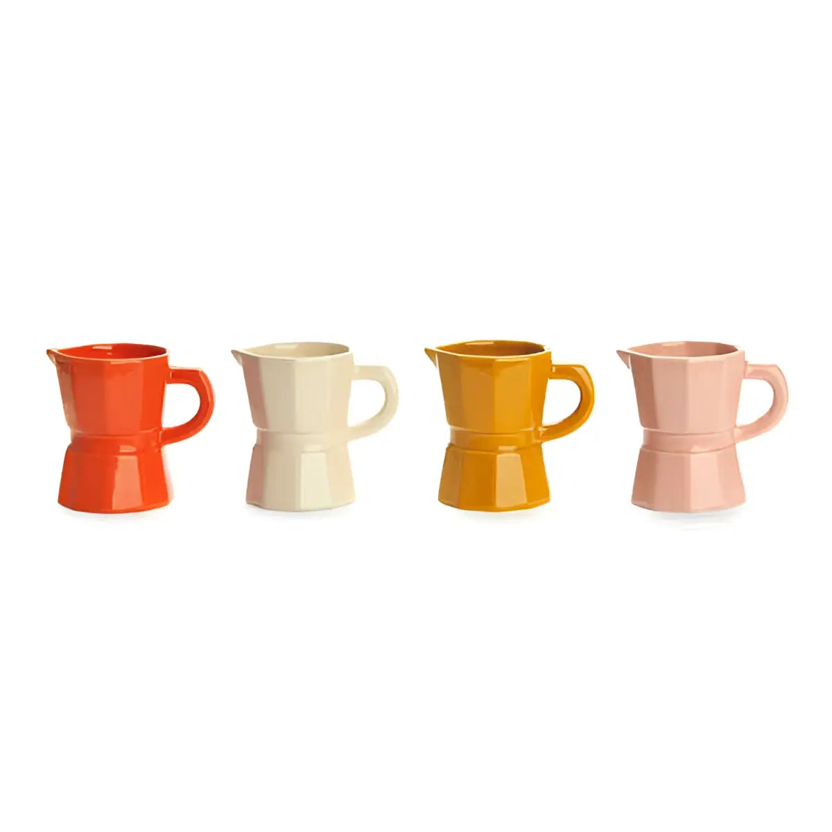 Set de 4 cafetières italiennes colorées, touche d’élégance
