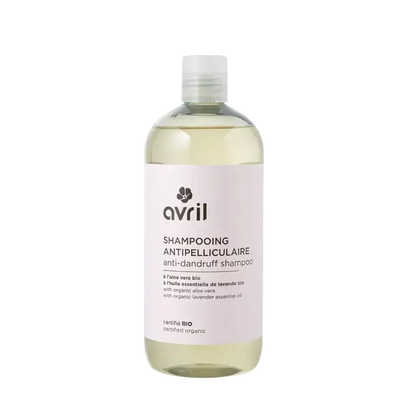 Shampoing anti-pelliculaire 500ml avec aloe vera et huiles essentielles pour un cuir chevelu sain