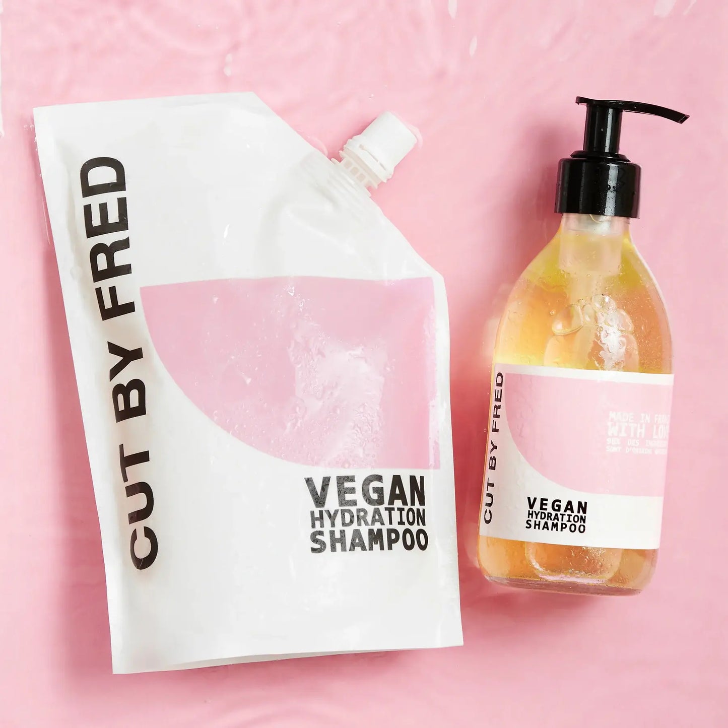 Shampoing liquide hydratant vegan rechargeable pour cheveux secs