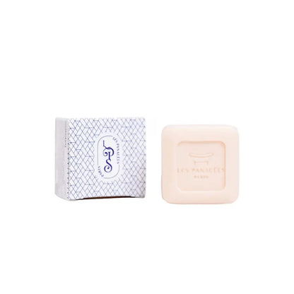 Après-shampoing solide Bouquet De Nature avec savon carré pâle et emballage motif