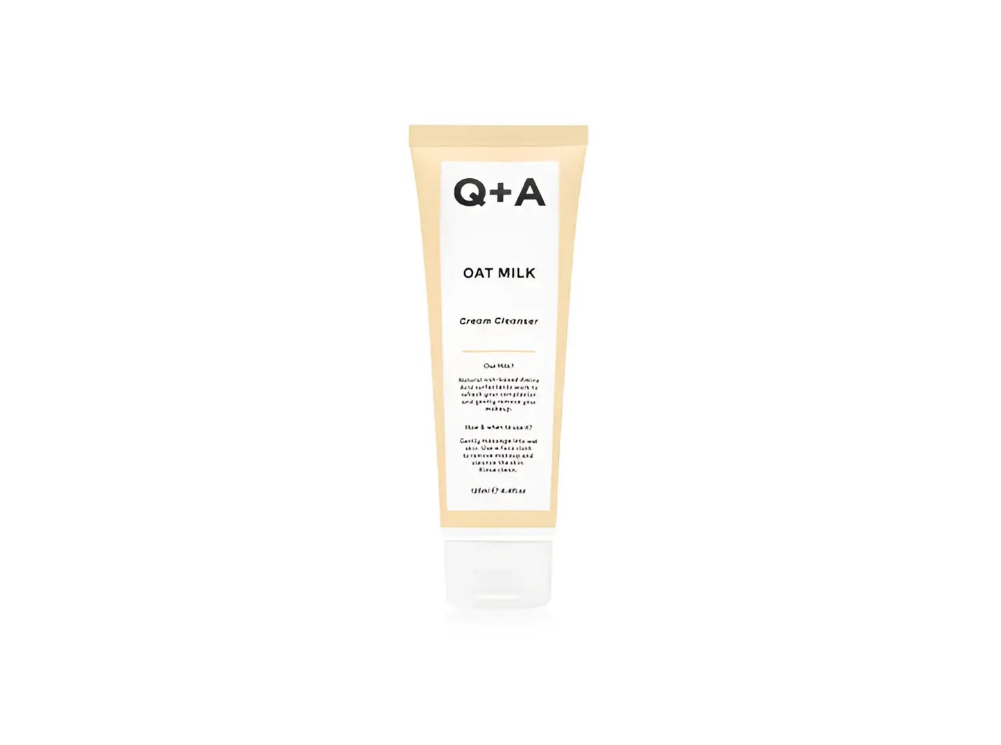Tube de crème nettoyante Q+A au lait d’avoine pour routine beauté