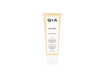 Tube de crème nettoyante Q+A au lait d’avoine pour routine beauté