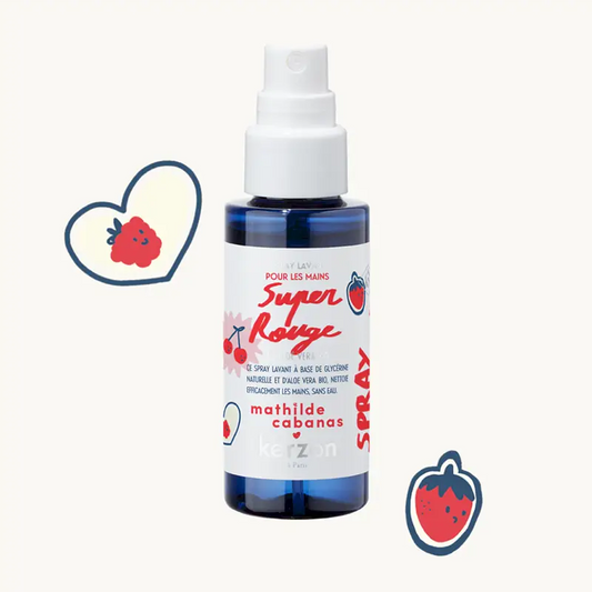 Flacon lavant super rouge x Mathilde Cabanas 50ml, texture légère