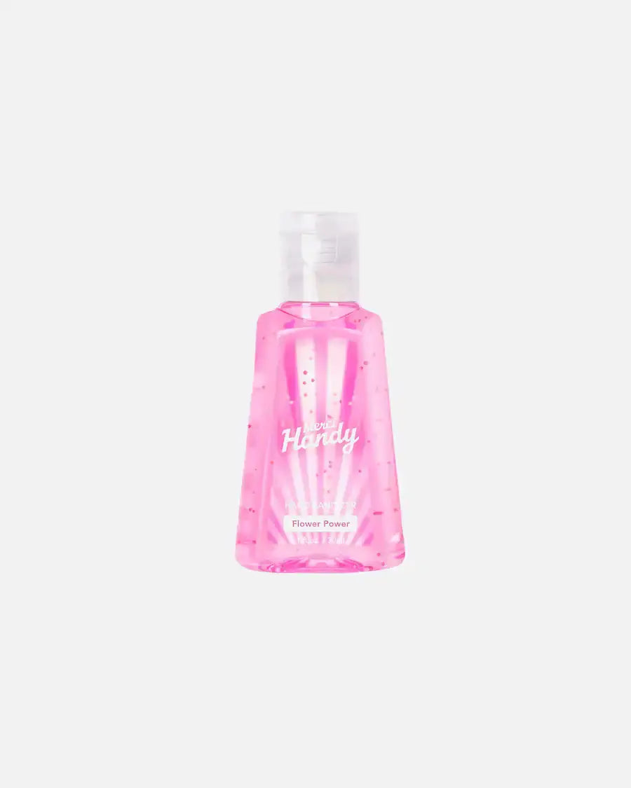 Spray nettoyant gel Flower Power 30ml Handy en plastique rose transparent