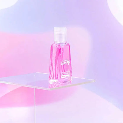 Spray nettoyant gel Flower Power 30ml en bouteille rose transparente