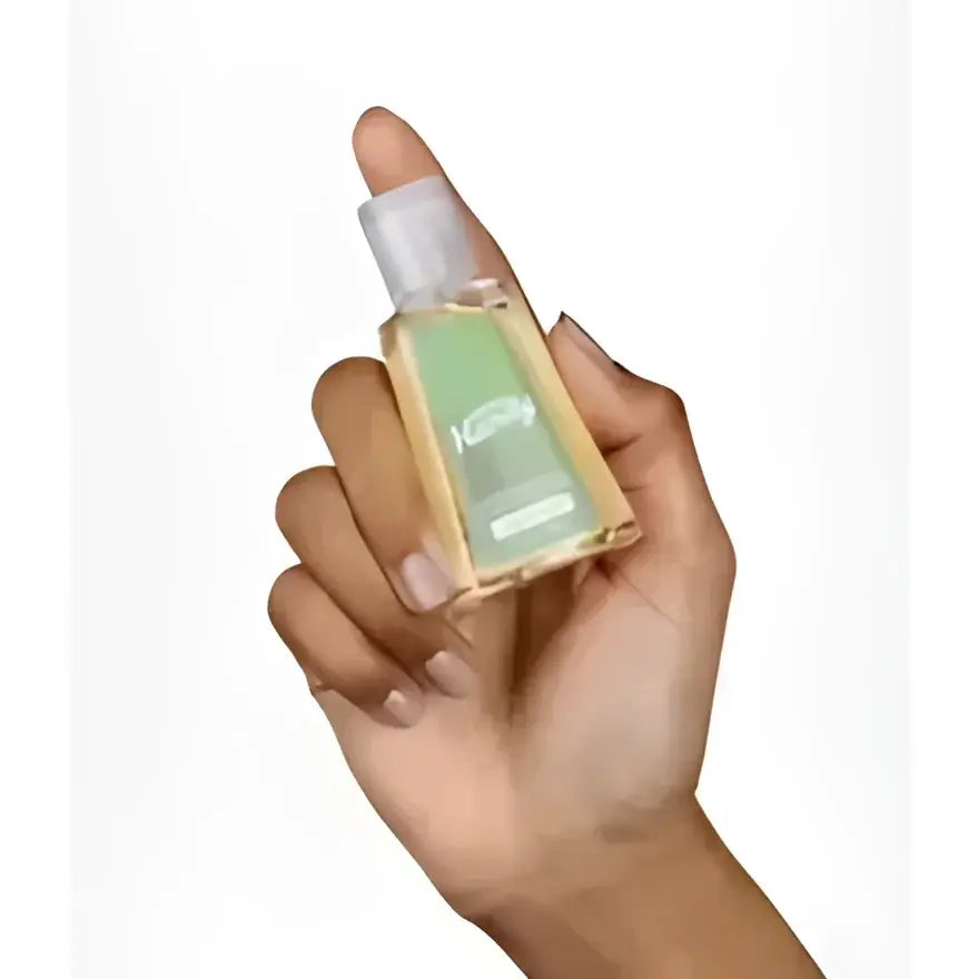 Bouteille compacte transparente de nettoyant gel glitter Fever 30ml verte