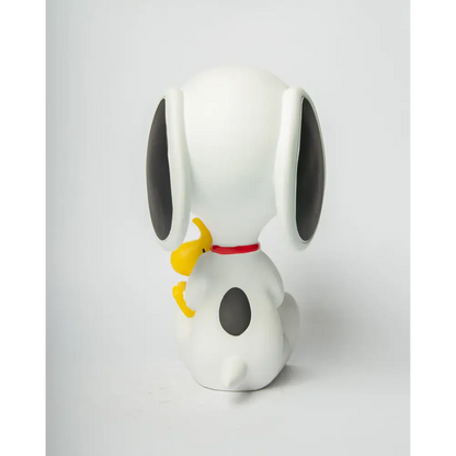 Statue Snoopy et Woodstock 25cm avec canard jaune, design intemporel