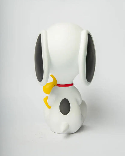 Statue Snoopy et Woodstock 25cm avec canard jaune, design intemporel