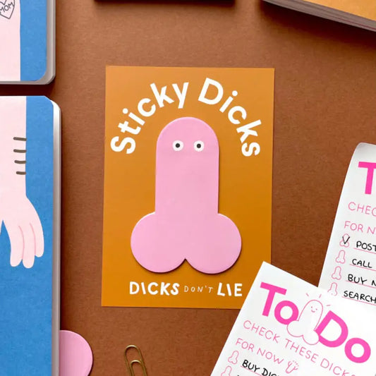 Stickers dicks notes autocollantes humoristiques en forme de pénis rose pour touche d’humour