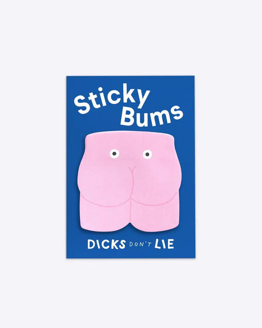 Bloc-notes stickers fesses en forme de fesses roses espiègles avec yeux, Sticky Bums