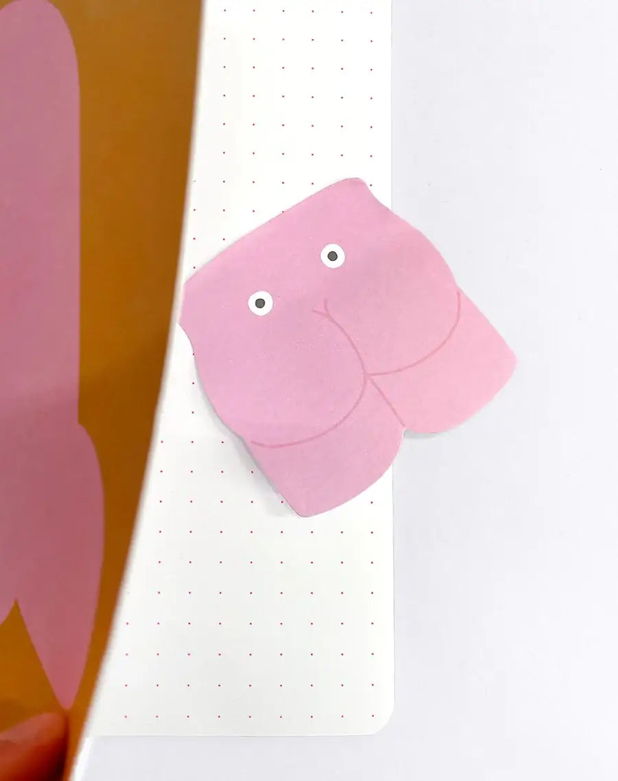 Sticker fesse rose en forme de pêche avec yeux googly espiègle