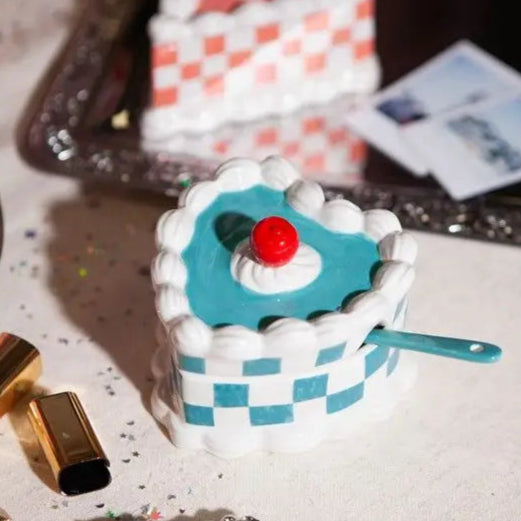 Sucrier Sweetie en forme de cœur avec design sucrier, idée cadeau mignonne