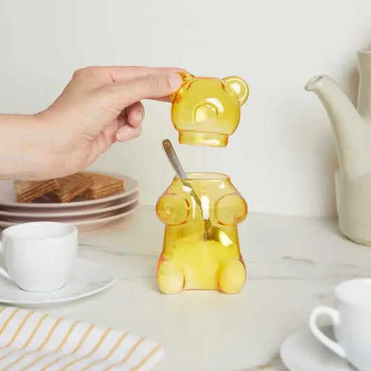 Sucrier Yummy Bear Jaune 250ml Verre