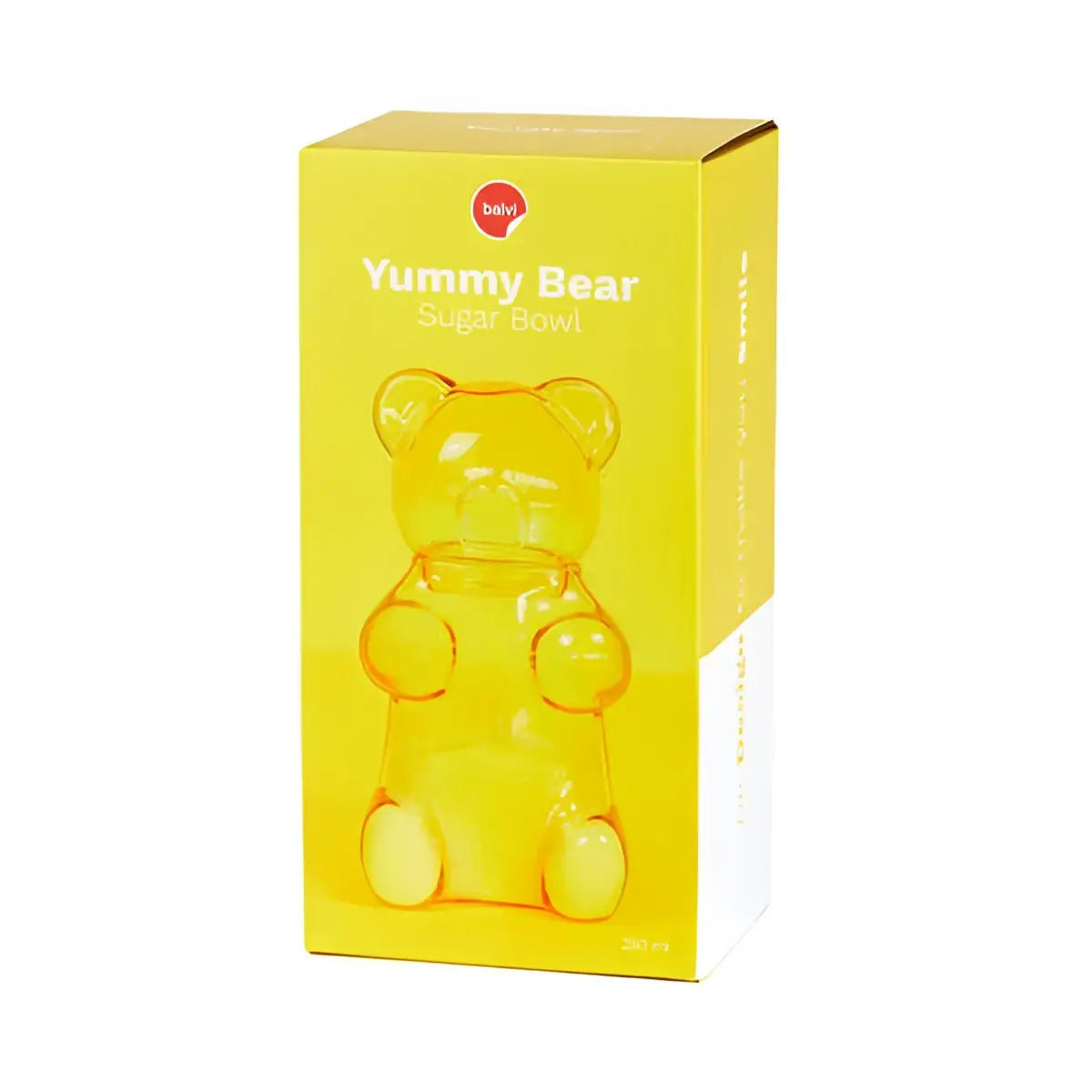 Sucrier Yummy Bear Jaune en verre borosilicate 250ml, bol à sucre ours jaune gélifié