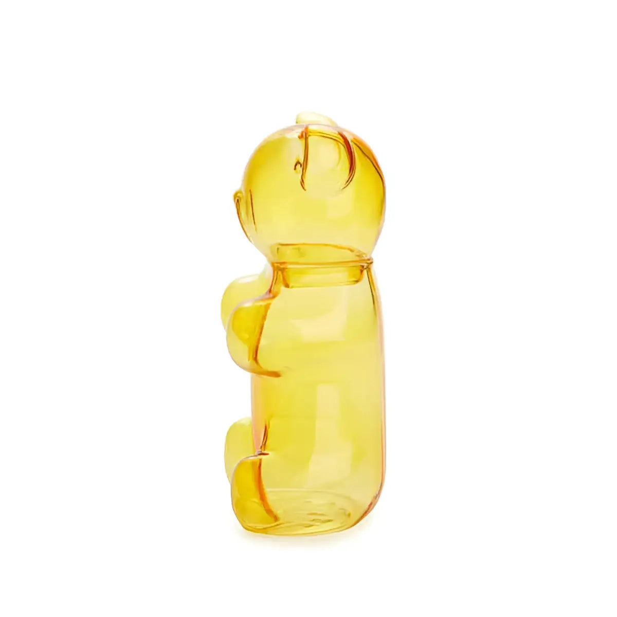 Bouteille Yummy Bear Jaune 250ml en verre borosilicate transparent, forme ourson ambré