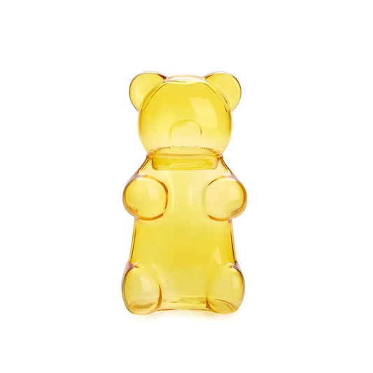 Bouteille gummy bear jaune transparente Sucrier Yummy Bear Jaune 250ml verre borosilicate