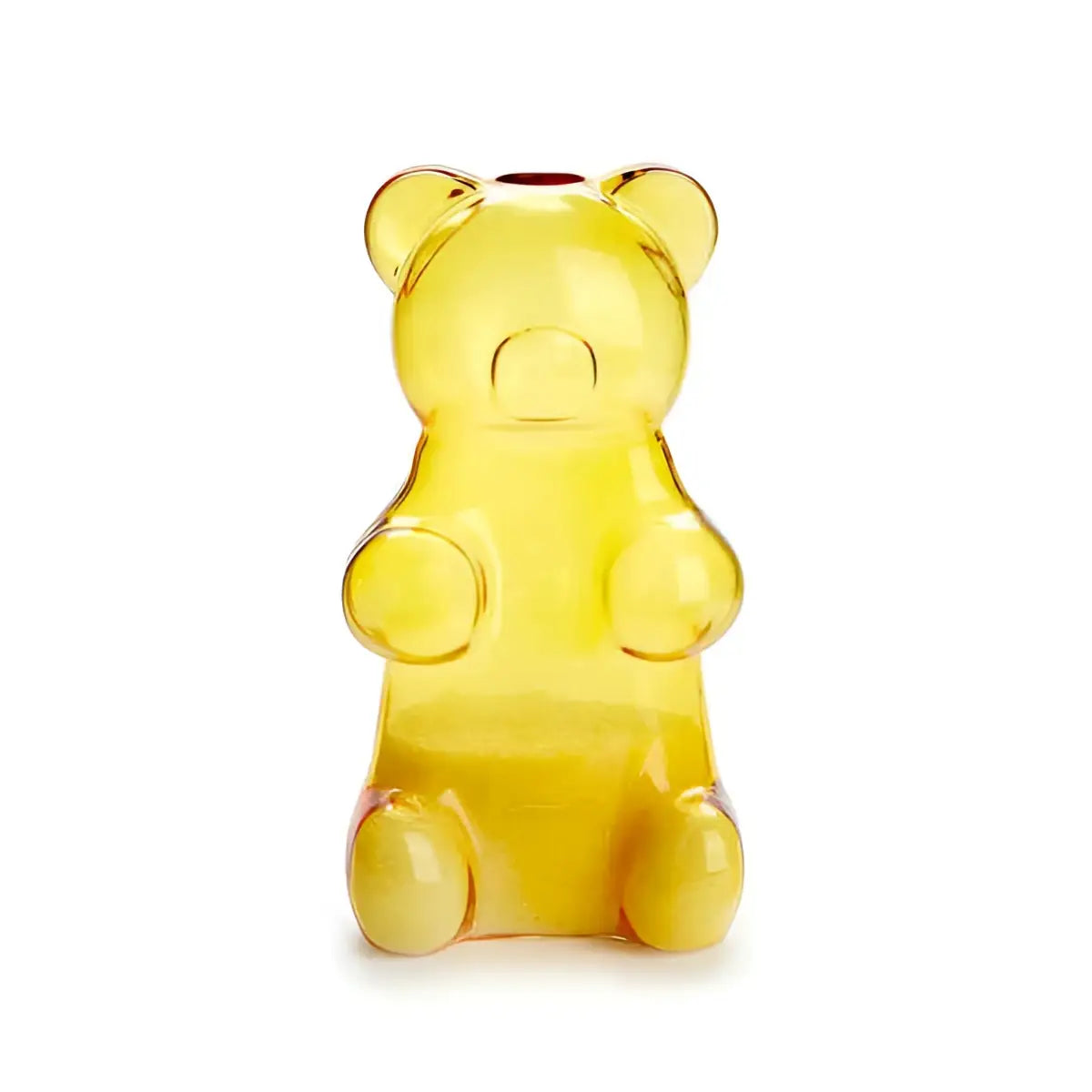 Vase gummy bear translucide en verre borosilicate Yummy Bear Jaune 250ml