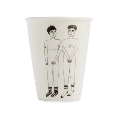 Tasse 2 Willies : pause café avec design unique de deux nus masculins enlacés