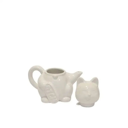 Théière Chat Maneki Neko Blanche