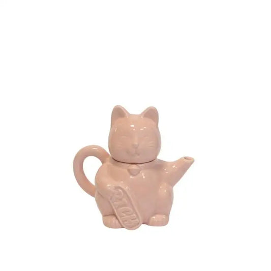 Théière Chat Maneki Neko Rose