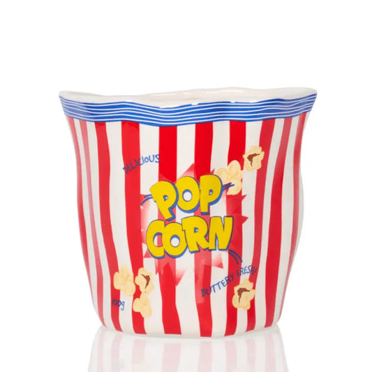 Vase bol seau à popcorn rouge et blanc pour une ambiance cinéma fun