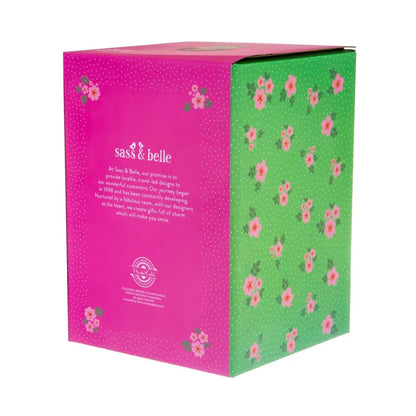 Vase coloré inspiré Frida Khalo avec un coffret cadeau rose et vert au format idéal