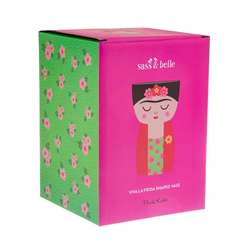 Vase coloré et inspiré de Frida Kahlo, format idéal pour décorer avec style