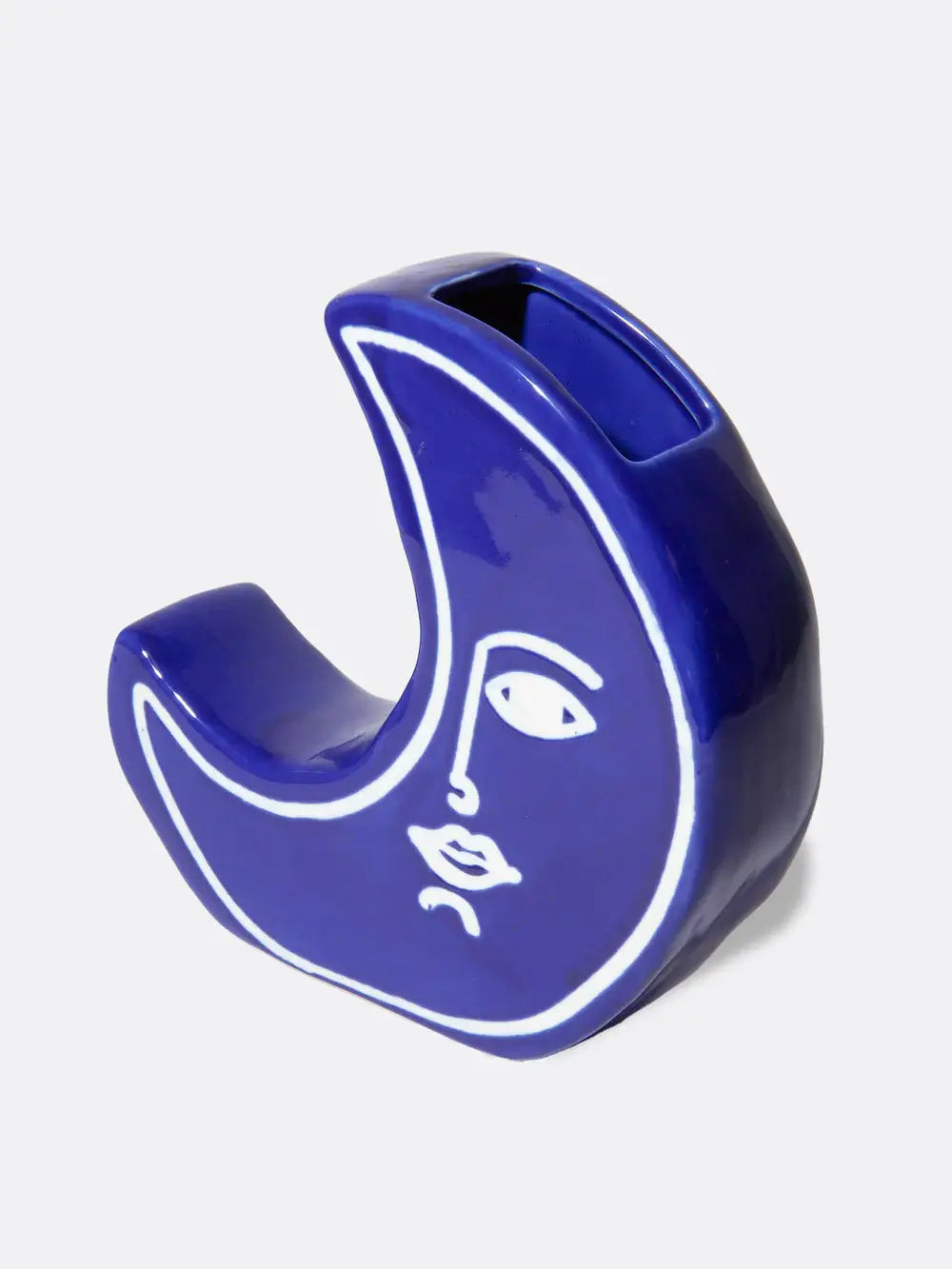 Vase Moon Évoque : silhouette Évocatrice en bleu cobalt, idée cadeau