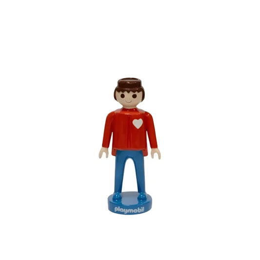 Figurine Playmobil garçon Playmobil rouge 25cm avec cœur gravé