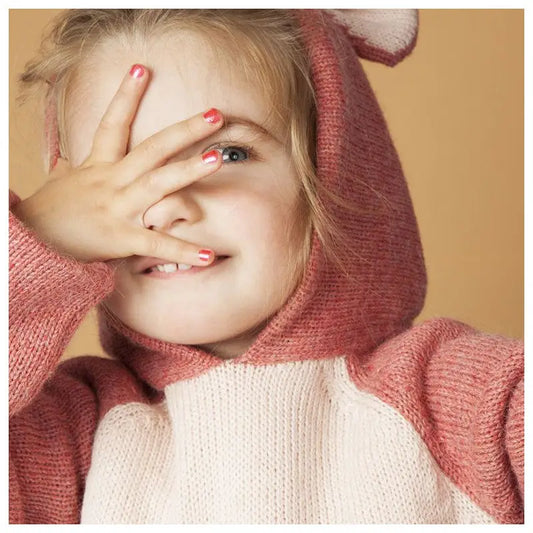 Capuche enfant Sissi rose pailleté, rose pailleté transforme cozy