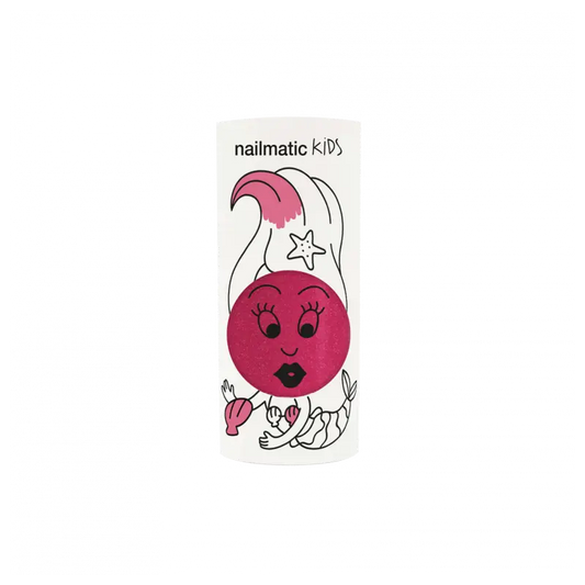 Vernis à l’eau enfant Sissi rose pailleté avec sirène rose