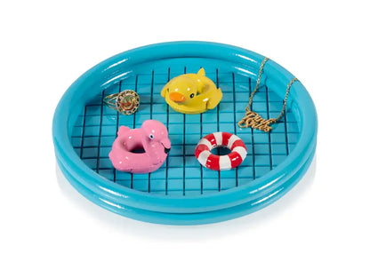 Petit bassin gonflable bleu vif Vide Poche Floaty Pool, design ludique avec bijoux