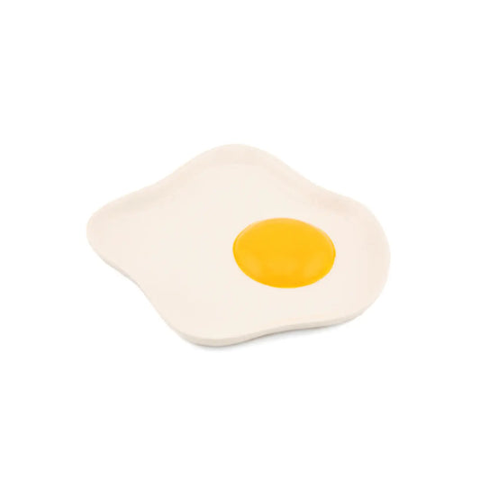 Vide poche Œuf au plat blanc squishy avec jaune couleur éclatante