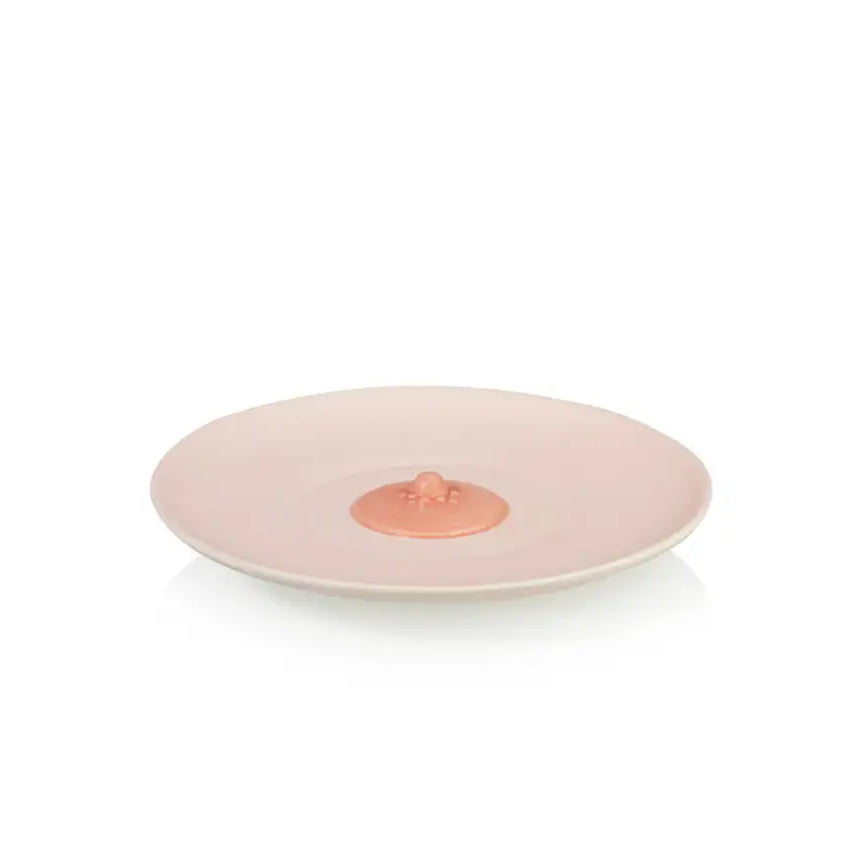 Nipple cover silicone rose avec touche artistique, idée cadeau originale pour Vide Poche Sein