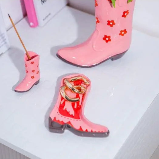 Plateau à bibelots avec petits objets western style, cowgirl déco, Vide poche rodeo