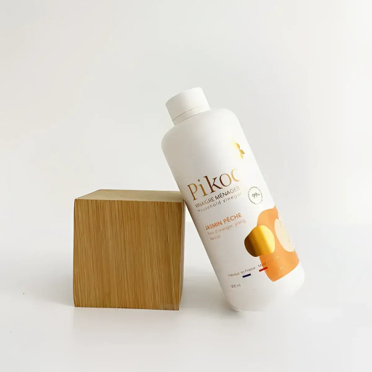 Bouteille blanche Vinaigre Jasmin Pêche 500 ml au parfum délicat de pêche