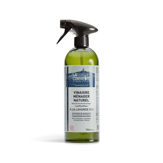 Vinaigre ménager écologique à la lavande 750 ml, spray vert naturel et parfumé