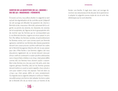 Page d’un livre sur la féminité bonne et mauvaise dans Vulgaire Qui Décide ?